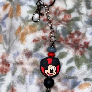 Mickey Mouse Keychain with Beads